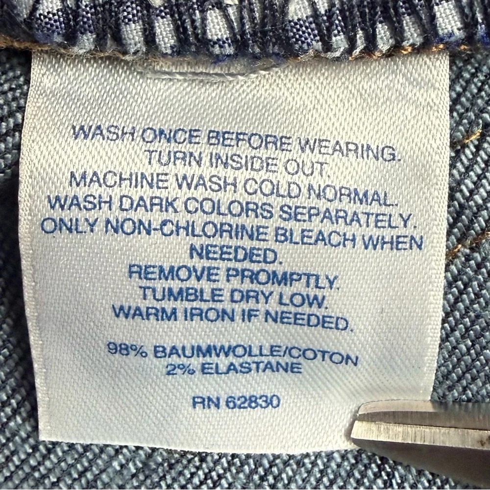 Lands' End Jeans 8 Blue Dark Wash Straight Leg Fit 2 Stretch Denim NEW NWOT😍 - Picture 9 of 13